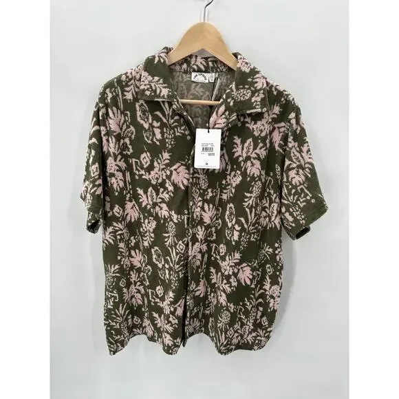 THE UPSIDE NWT Evereve Cocos Stella Collared Terry Cloth Shirt // L - Picture 7 of 15